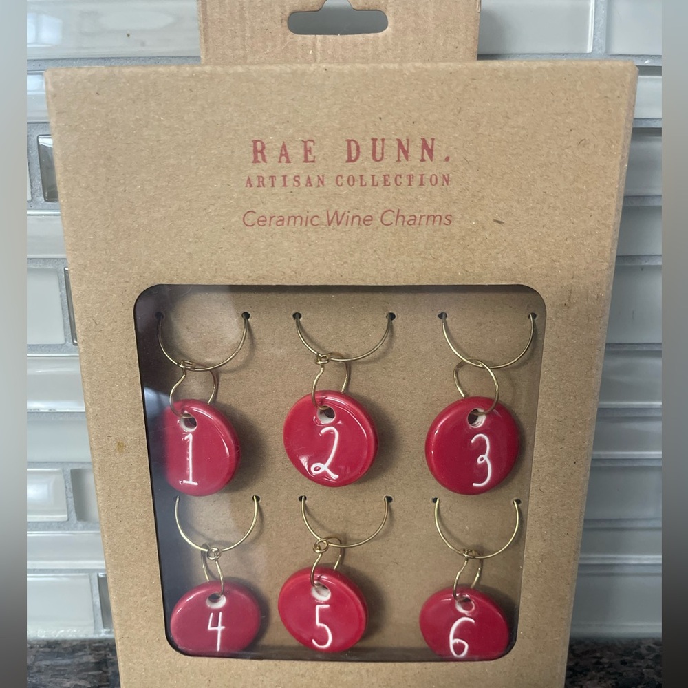 Rae Dunn Ceramic Wine Charms